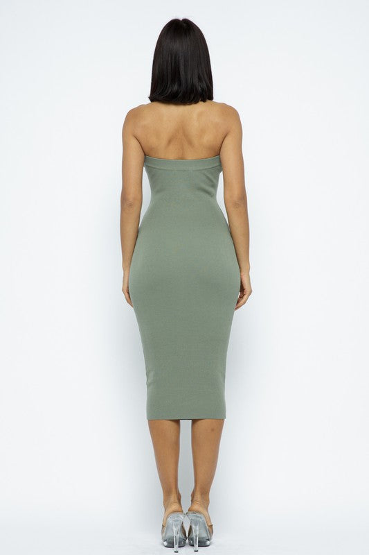 sage green tube dress AL1209 Hot Sale Elegant Wedding Evening Dresses Green Bridal Simple Tube  Top Crystal Ruffles Decor Sage Green Bridesmaid Dress