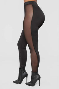 Black Mesh Leggings