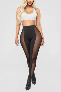 Black Mesh Leggings