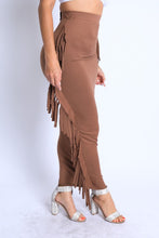 Load image into Gallery viewer, Fringe Mocha Maxi Skirt
