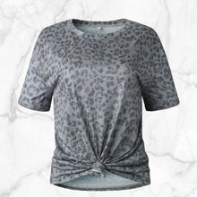 Load image into Gallery viewer, Charcoal Cheetah Print T
