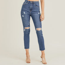 Load image into Gallery viewer, High Waist Distressed Mom Jeans
